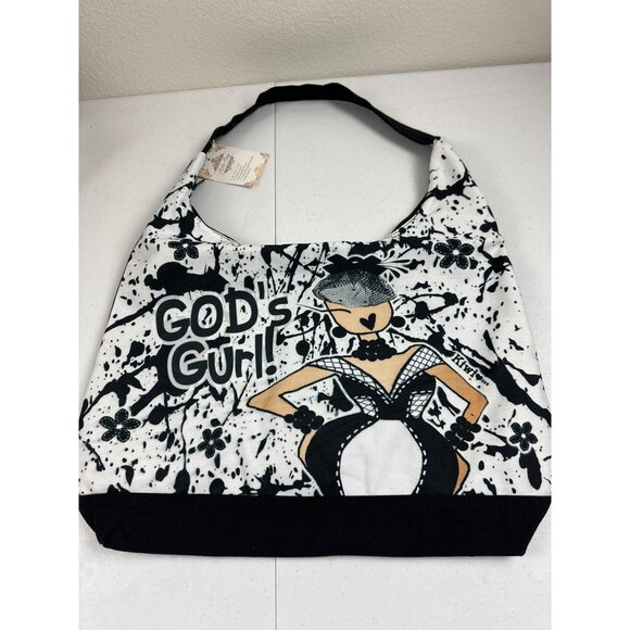 Hobo God's Gurl Womens Stylist Tote Bag Canvas Shoulder Bag  Stylish - Picture 8 of 8